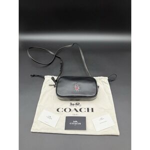 COACH x DISNEY Collection - MICKEY Crossbody Clutch Black Leather Bag